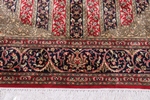 red black color silk rug