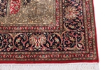 red black color silk rug