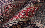 red black color silk rug