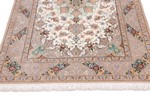 luxurious beige silk isfahan carpet