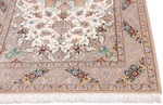 luxurious beige silk isfahan carpet