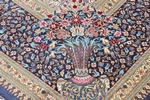 square silk qom persian rug