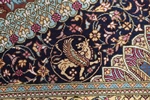 square silk qom persian rug