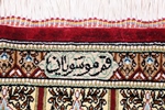 red gold gonbad qom persian rug
