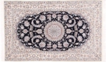 8x5 navy blue nain persian rug