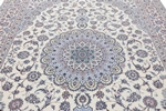 12x8 beige silk nain persian rug