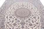 12x8 beige silk nain persian rug