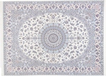 13x9 beige silk nain persian rug