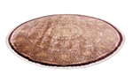 10x10 round gonbad qom persian rug