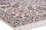 16x11 beige silk nain persian rug