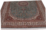 8by5 green silk kashmir carpet