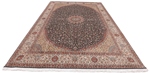 11x8 dark colored silk kashmir persian rug