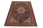 5x3 dark color silk kashmir rug