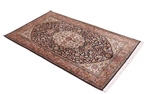 5x3 dark color silk kashmir rug