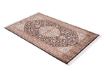 5x3 dark color silk kashmir rug