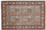 9x6 tile design silk kashmir carpet