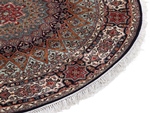 5foot round silk gonbad kashmir carpet