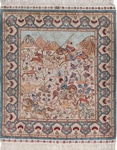 1300 kpsi square hereke silk carpet