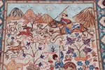 1300 kpsi square hereke silk carpet