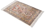 turkish hereke pictorial tree of life silk carpet