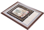 framed 1200 kpsi hereke silk carpet