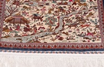 14-14 pictorial hereke silk carpet