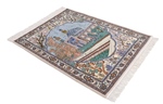 blue mosque pictorial isfahan rug