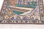 blue mosque pictorial isfahan rug