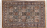 4x3 silk qum rug tile design