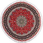 round 7ft 200cm tabriz carpet with silk
