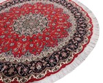 round 7ft 200cm tabriz carpet with silk