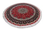 round 7ft 200cm tabriz carpet with silk