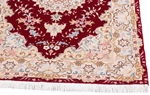 150x100cm red tabriz persian rug with silk