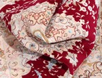 150x100cm red tabriz persian rug with silk