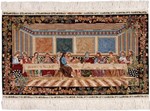 biblical last supper ozipek hereke silk carpet