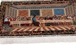 biblical last supper ozipek hereke silk carpet