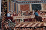 biblical last supper ozipek hereke silk carpet
