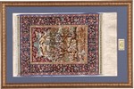 framed silk hereke turkish carpet