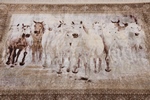 pictorial animal horses hereke silk carpet