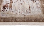 pictorial animal horses hereke silk carpet