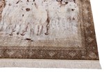 pictorial animal horses hereke silk carpet