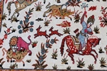 finest pictorial hunting design turkish hereke silk rug