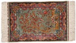 old pictorial hereke ozipek silk turkish carpet