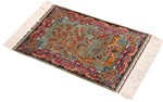 old pictorial hereke ozipek silk turkish carpet