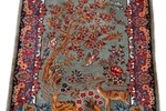 old pictorial hereke ozipek silk turkish carpet