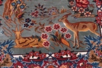 old pictorial hereke ozipek silk turkish carpet
