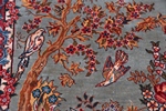 old pictorial hereke ozipek silk turkish carpet