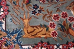old pictorial hereke ozipek silk turkish carpet