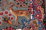 old pictorial hereke ozipek silk turkish carpet