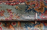 old pictorial hereke ozipek silk turkish carpet